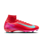Nike Mercurial Superfly 10 Pro FG High-Top Soccer Cleats-Ember Glow/Aurora Green