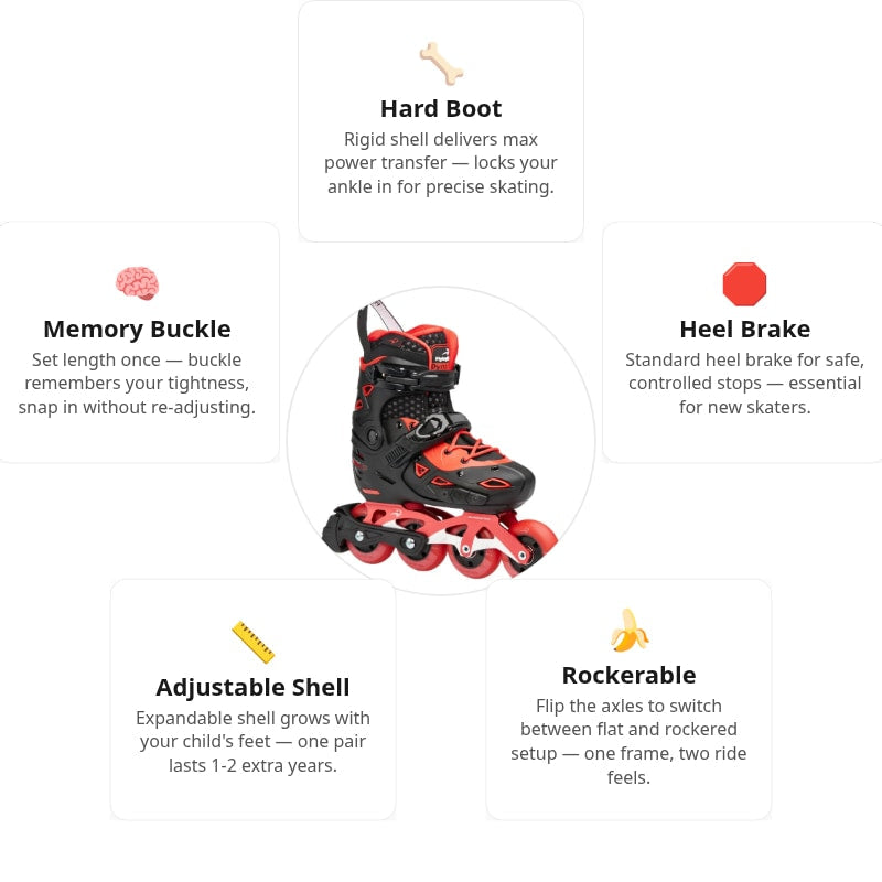 Flying Eagle S9S Dynamo Red Kids Skates